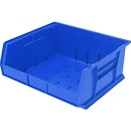 Akro-Mils AkroBin Storage Bin, Medium Size, 7″ x 16 1/2″ x 14 3/4″, Blue