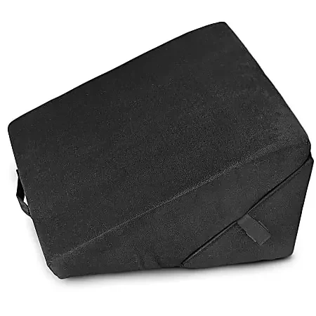 AllSett Health® Adjustable Memory Foam Folding Bed Wedge Pillow, 24-1/16”H x 22-1/16”W x 6-3/4”D, Black