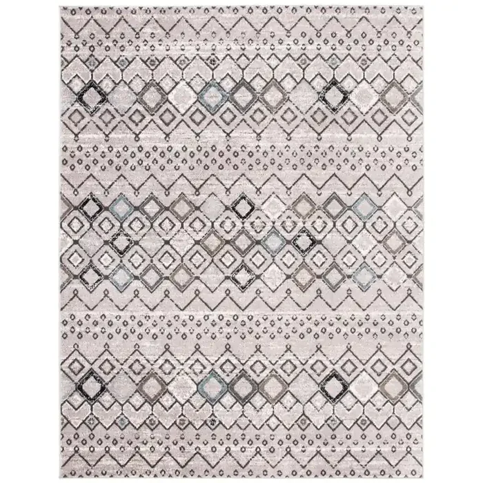 Amsterdam Light Gray/Brown 10 ft. x 14 ft. Multi-Diamonds Chevron Area Rug