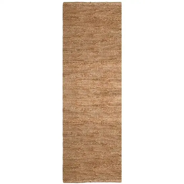 Natural Fiber Tan 2 ft. x 8 ft. Solid Runner Rug