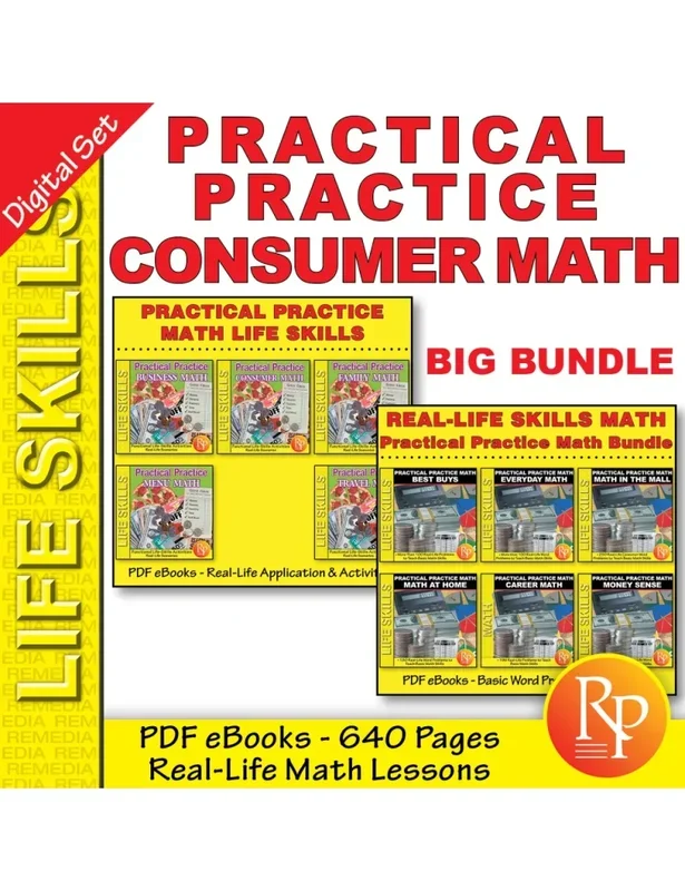 Practical Practice Big Set: Consumer Math – Life Skills – Word Problems