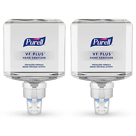 Purell® VF PLUS Gel Hand Sanitizer Refills For ES4 Push-Style Hand Sanitizer Dispensers, Fragrance Free, 40.6 Oz, Case Of 2 Refills