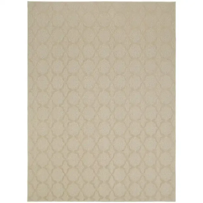 Sparta Tan 8 ft. x 10 ft. Casual Tufted Solid Color Trellis Polypropylene Area Rug