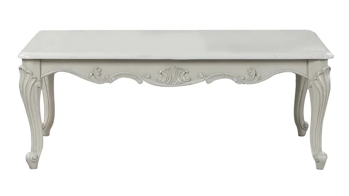 Tuscan Traditional Style Coffee Table Made With Wood In Silver Silver Grey Primary Living Space Traditional Rectangular Coffee & End Tables Wood Parsons